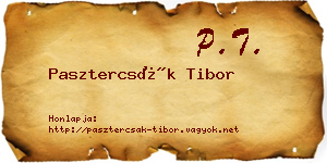 Pasztercsák Tibor névjegykártya